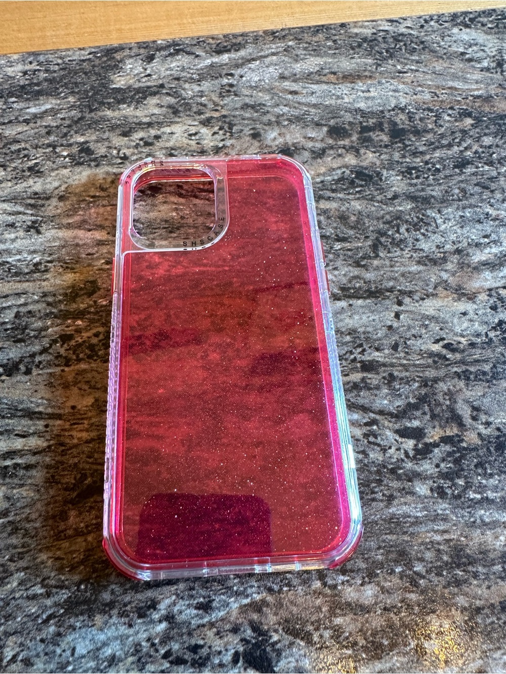 iPhone 12 Pro Max Pink Glitter Clear Protective Phone Case